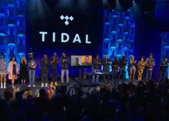O evento de lançamento oficial da plataforma reuniu todos os donos: Alicia Keys, Arcade Fire, Beyoncé, Calvin Harris, Chris Martin, Daft Punk, Jack White, Jay-Z, Kanye Wets, Deadmau5, Madonna, Nicki Minaj, Rihanna e Usher. Imagem: Reprodução.