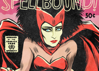 Siouxsie como a Feiticeira Escarlete, uma das heroínas da Marvel.
Ilustração: Butcher Billy