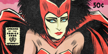 Siouxsie como a Feiticeira Escarlete, uma das heroínas da Marvel.
Ilustração: Butcher Billy