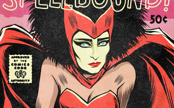 Siouxsie como a Feiticeira Escarlete, uma das heroínas da Marvel.
Ilustração: Butcher Billy