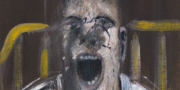 "Study for the Head of a Screaming Pope" (1952). Imagem: Reprodução.