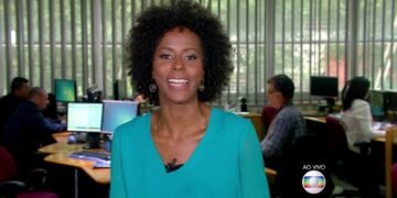 Maria Julia Coutinho antes de apresentar o Jornal Hoje