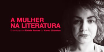 Estela Santos, coeditora do portal Homo Literatus. Imagem: Fotomontagem sob reprodução.