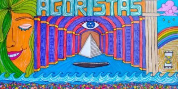 Ilustração da capa de Oculto, disco dos Agoristas