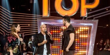 Luan Santana e Fernanda Souza são os apresentadores do 'Só toca top'