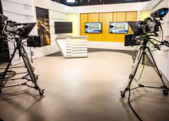 Estúdio de jornal da TV São Francisco, afiliada à Globo na Bahia