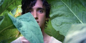 Adriano Tardiolo vive o personagem-título de "Lazzaro Felice': bondade e subserviência. Imagem: Divulgação.