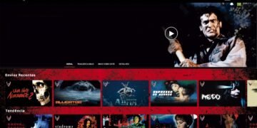 Tela de acesso aos títulos do serviço de streaming da Darkflix. Imagem: Divulgação.