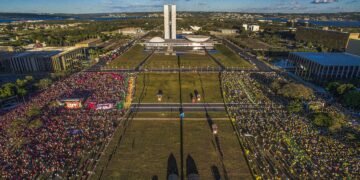 17/04/2016- Brasília- DF, Brasil- Manifestantes contra o impeachment ocuparam a Esplanada dos Ministério. Imagem: Ricardo Stuckert/ Instituto Lula.