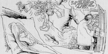 Charge publicada no dia 10 de novembro de 1974 no Jornal do Brasil