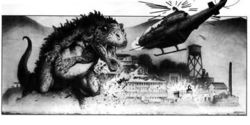 Arte conceitual de 'Godzilla: King of the monsters 3D'. Imagem: Reprodução.