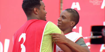 Os participantes Nego Di e Lucas Penteado, do 'BBB 21'. Imagem: Reprodução.