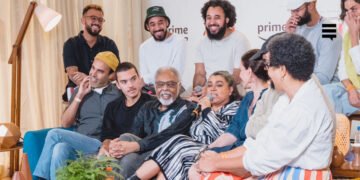 Família de Gilberto Gil durante coletiva da Prime Video.