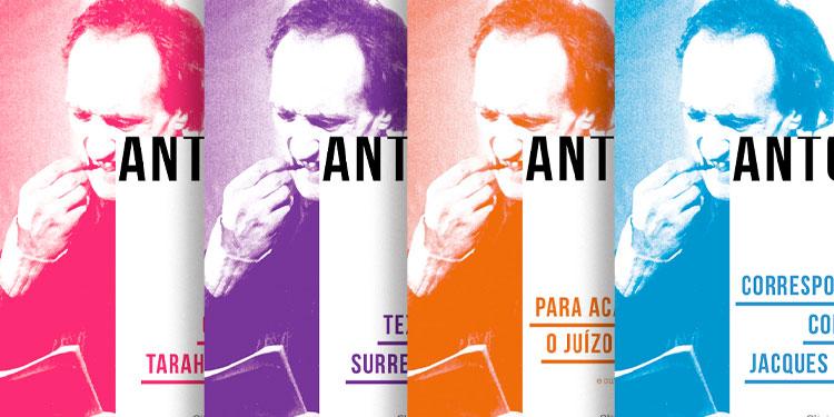 Capas dos livros que compõem a "Coleção Artaud", relançada pela Moinhos