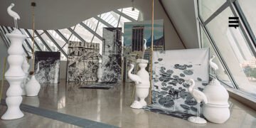 Elementos das exposição de Chourouk Hriech no Museu do Amanhã