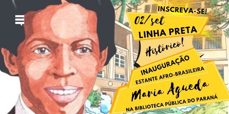 Passeio Linha Preta participa da inauguração da Estante Afro - Maria Águeda