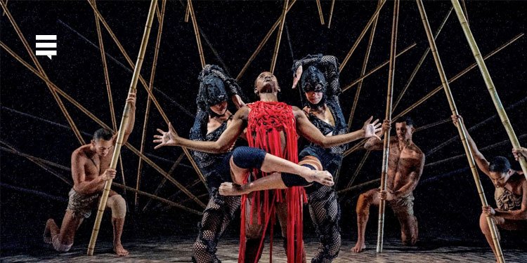 'Sagração' traz elementos da cúltura indígena brasileira para sua coreografia. Imagem: Divulgação.