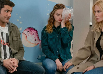 Joey King, Zac Efron e Nicole Kidman estrelam 'Tudo em Família'. Imagem: Divulgação.