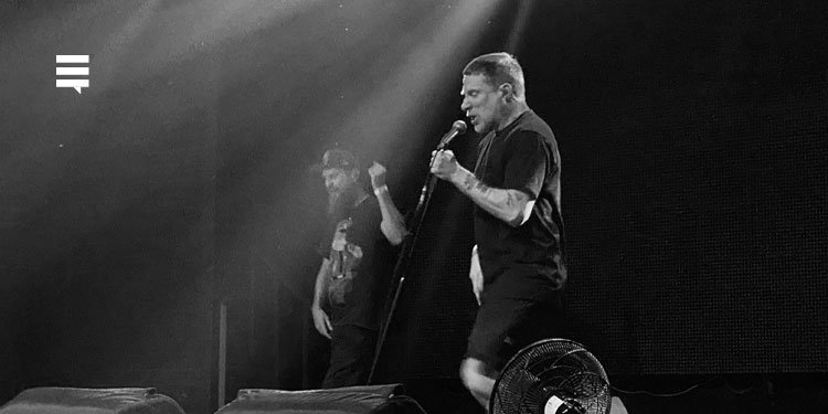 Sleaford Mods levou catarse ao Carioca Club. Imagem: Alejandro Mercado / Escotilha.
