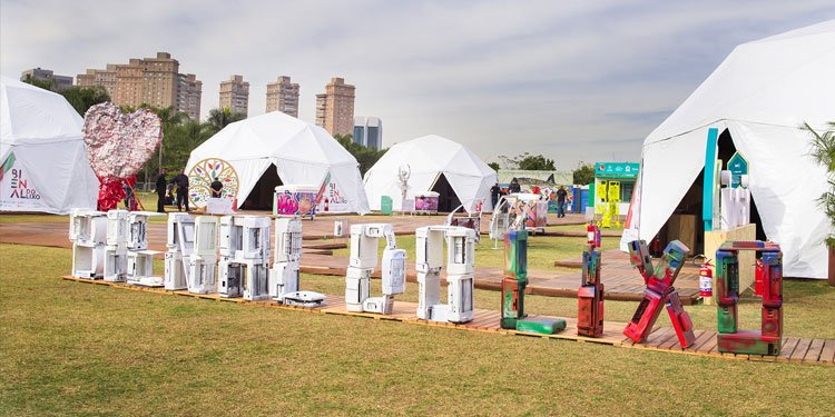 Segunda edição da Bienal do Lixo ocupa Parque Villa-Lobos até domingo. Imagem: Divulgação.