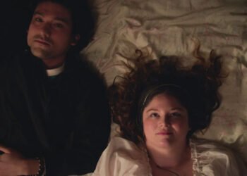 Will Sharpe e Meg Stalter em 'Too Much'. Imagem: Working Title Television / Divulgação.