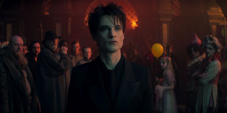 Tom Sturridge é perfeito como Sandman. Imagem: Netflix / Divulgação.