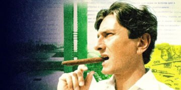 Fernando Collor de Mello no seu auge na política. Imagem: Globoplay / Divulgação.