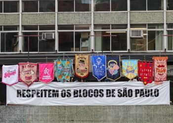 Blocos de São Paulo fazem ato coletivo em defesa do Carnaval de Rua. Imagem: Frâncio de Holanda / Reprodução.