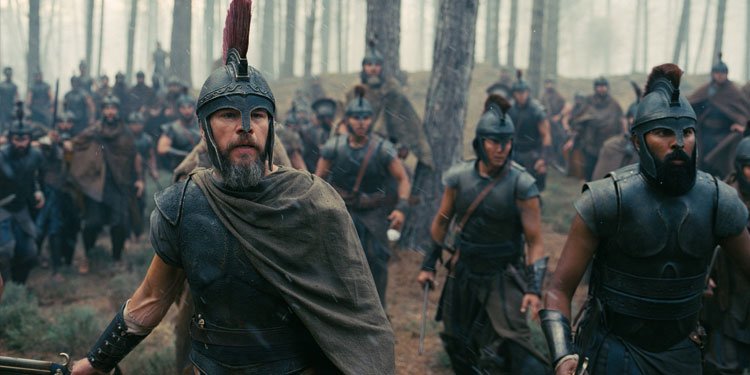 Matt Damon é Ulisses em 'A Odisseia'. Imagem: Universal Pictures / Divulgação.
